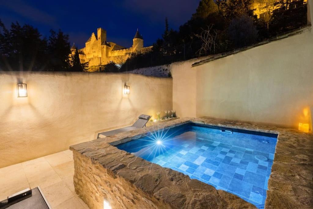 Longue Vie A La Reine - Piscine - Chateau Каркассон Экстерьер фото